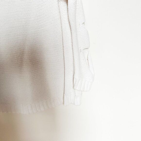 Margaret O'leary White Cut Out Sleeve Knit Sweater - Picture 9 of 9